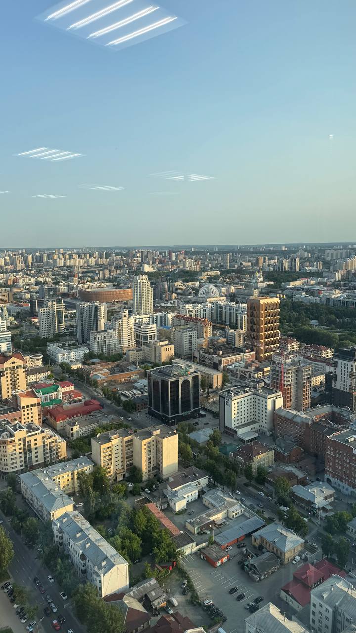 Вид из офиса UniqVill на 45 этаже БЦ «Высоцкий»